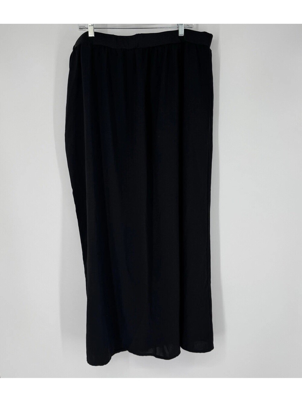 Shein Curve Maxi Skirt Black Wrap Slit Lounge Yoga Flowy Soft Boho Women’s 3XL - Picture 2 of 7